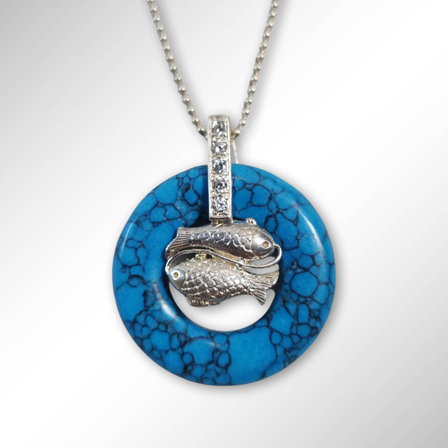 Vintage Gemstones Of Fortune With 925 Sterling Necklace