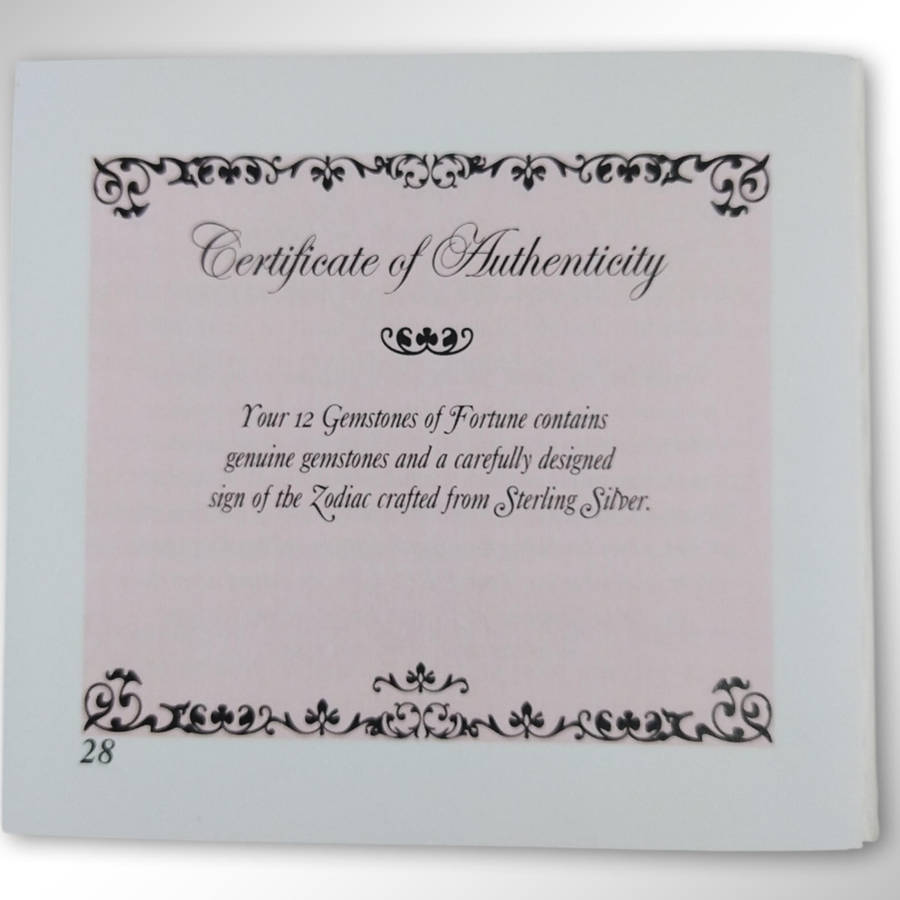 Vintage Gemstones Of Fortune With 925 Sterling Necklace