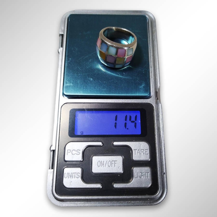 925 Sterling Silver Ring With Mother Of Pearl