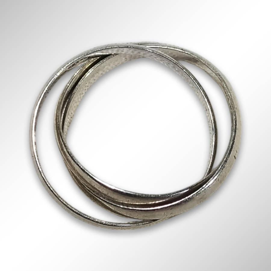 925 Sterling Silver Trio Ring