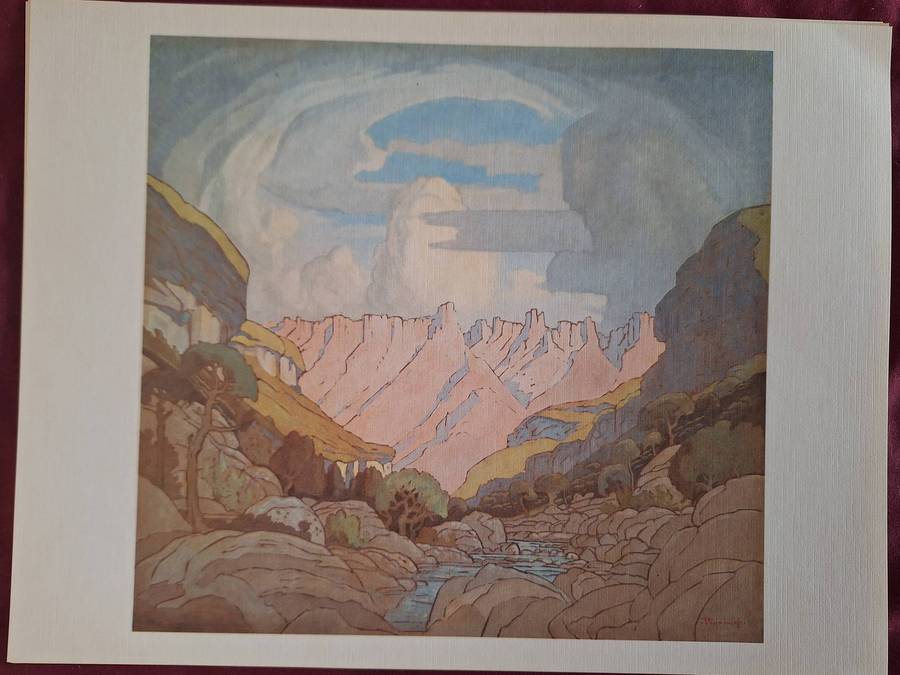 Set of 4/PIERNEEFSKILDERYE/Afdrukke met toestemming van Marita J Pierneef/ Limited - SAR collection.