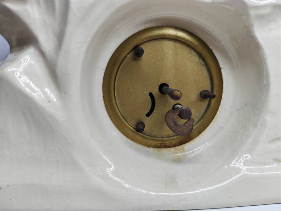 Porcelain Lion Clock Figure!!! (NOT Working)