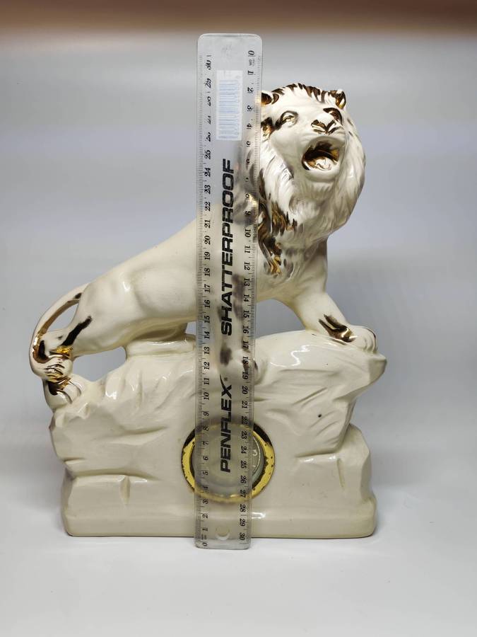 Porcelain Lion Clock Figure!!! (NOT Working)