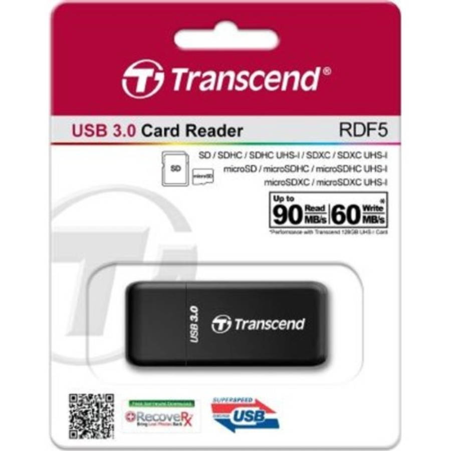 Transcend Card Reader - RDF5K - SD and MicroSD USB3.0 Memory Card Reader