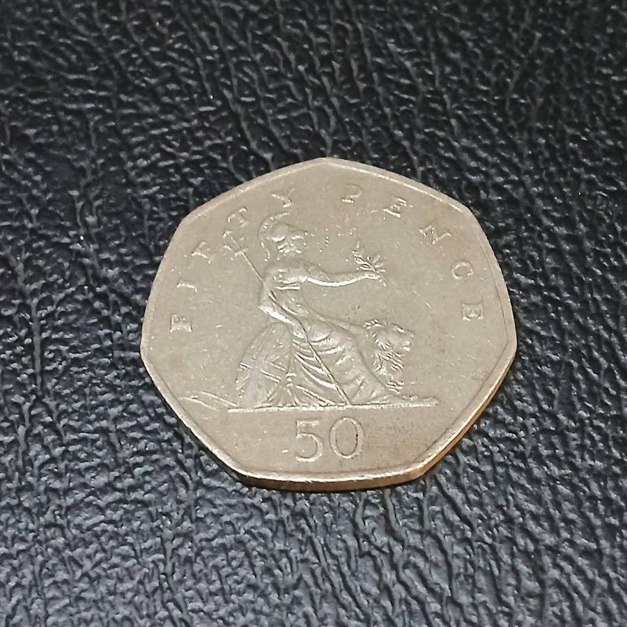 1997 Elizabeth II D.G. REG. F.D. 50 Pence Coin RARE + extra coins &  Mongolia 1000 Tugrik 2017 note