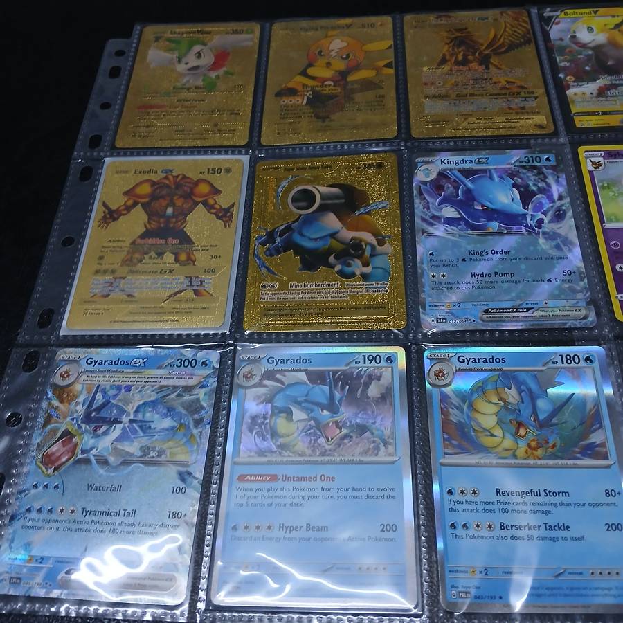 Pokemon card collection 106 cards & 2 tins & tokens (PLUS mystery pack of cards)