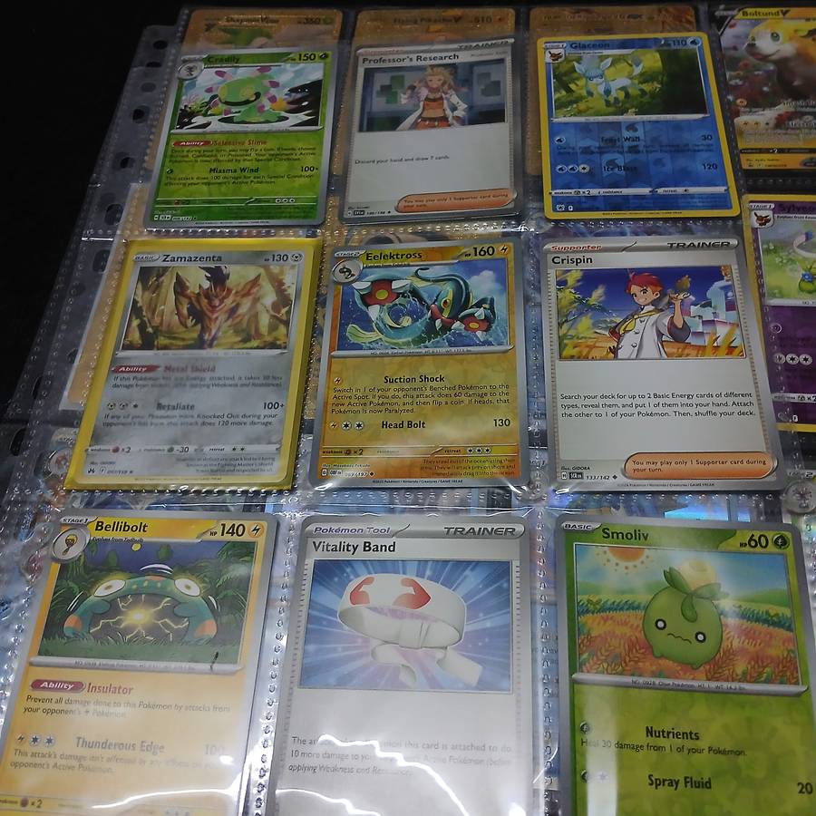 Pokemon card collection 106 cards & 2 tins & tokens (PLUS mystery pack of cards)