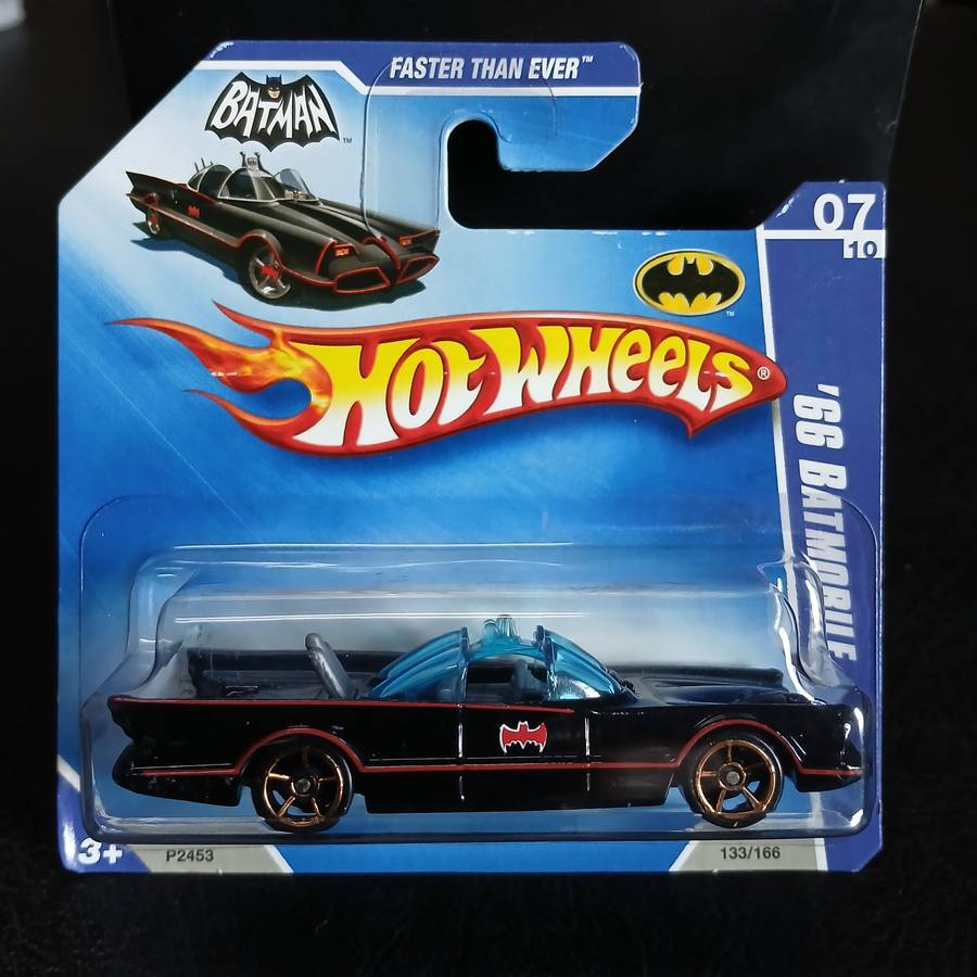 Hot Wheels '66 Batmobile "Faster than Ever wheels" Rare Short Card