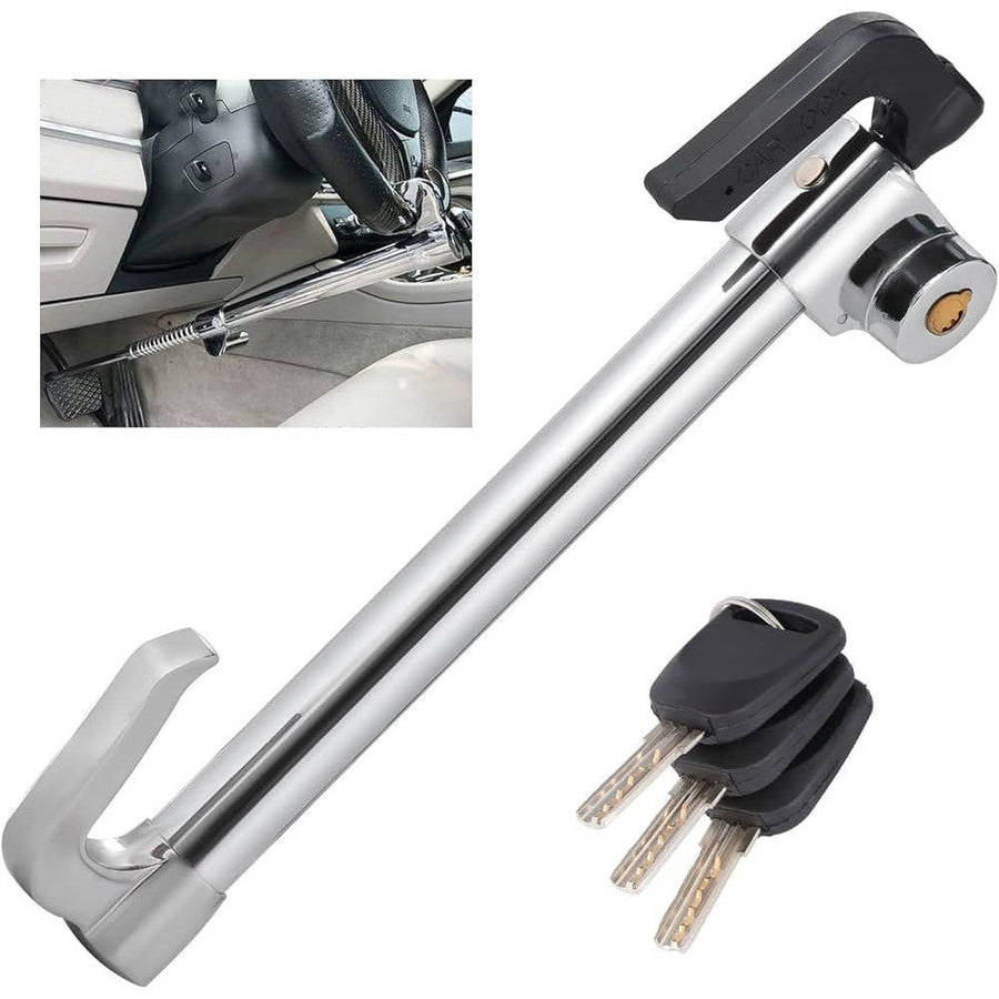 Steering Wheel Lock Bar with Pedal HookSecure