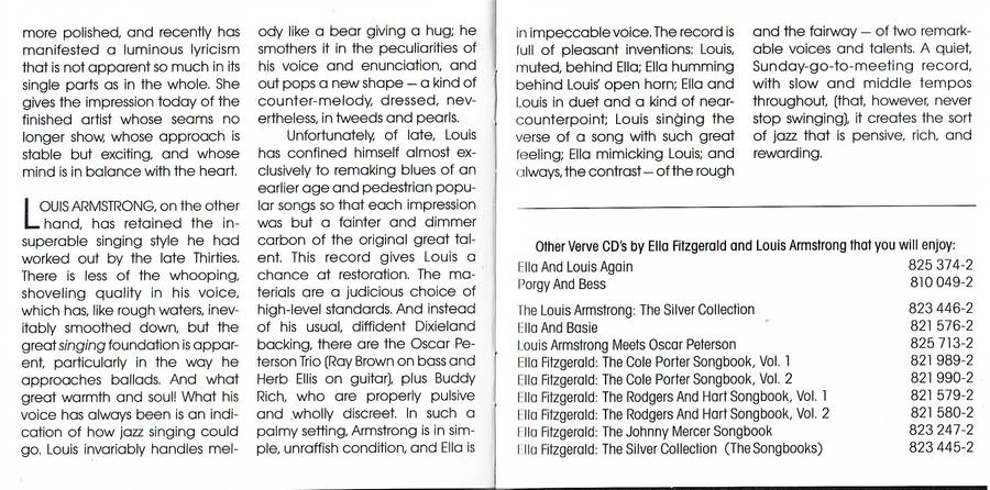 Ella Fitzgerald & Louis Armstrong - Ella and Louis CD