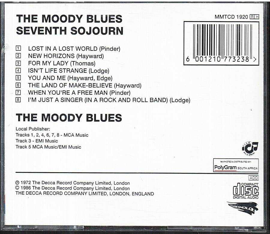The Moody Blues - Seventh Sojourn CD