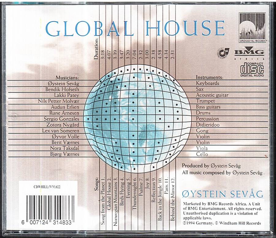 Øystein Sevåg - Global House CD