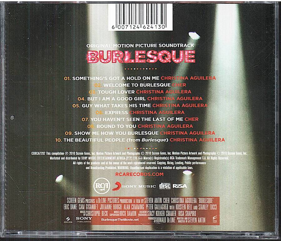 Christina Aguilera & Cher - Burlesque (Original Motion Picture Soundtrack) CD