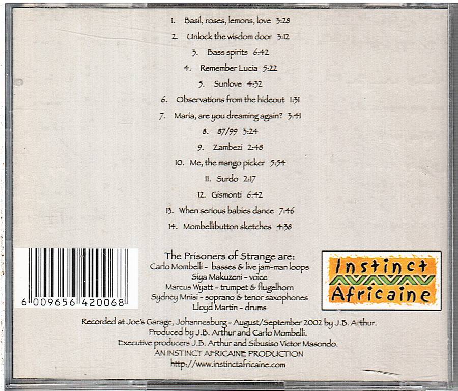 Carlo Mombelli and the Prisoners of Strange - When Serious Babies Dance CD