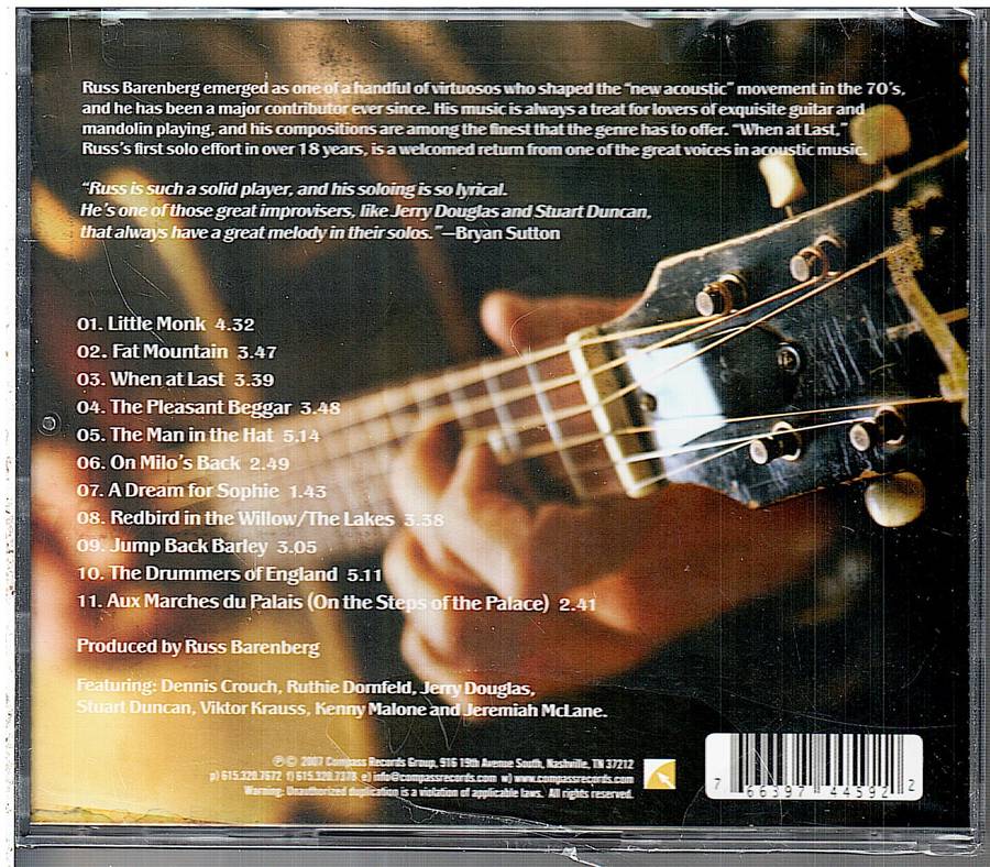 Russ Barenberg - When At Last CD [NEW / SEALED] [US IMPORT]