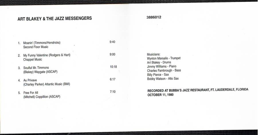 Art Blakey - The Sound of Jazz: Art Blakey (Vol 1) CD