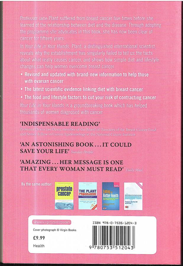 Your Life In Your Hands: Understand, Prevent & Overcome Breast Cancer & Ovarian Cancer - Jane Plant