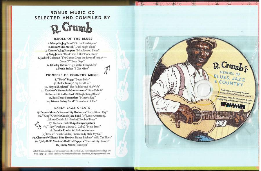 R Crumb's Heroes of Blues, Jazz & Country Book + CD