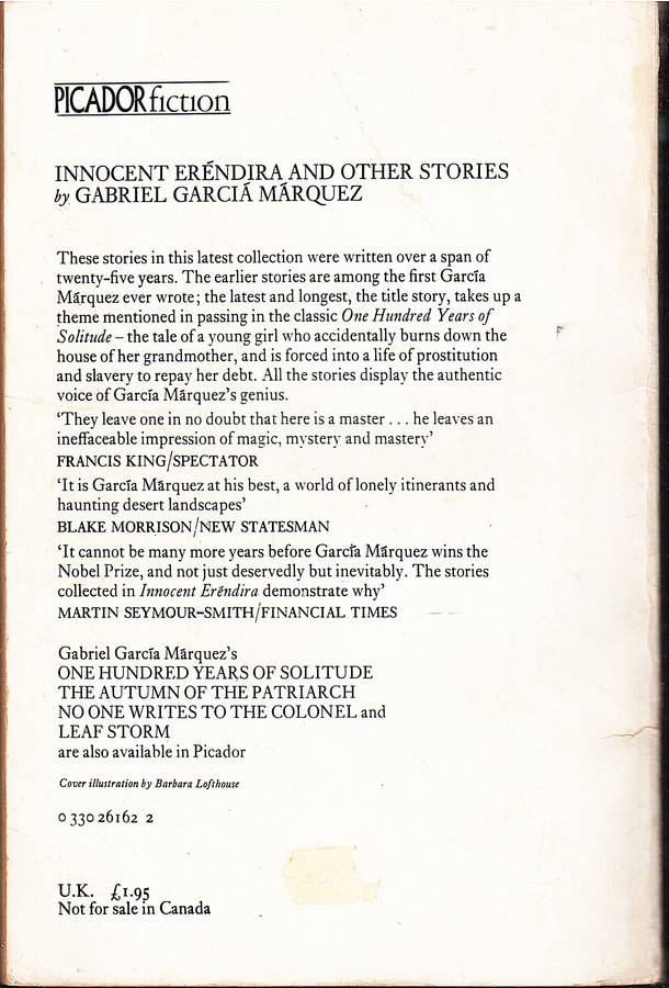 Innocent Erendira and Other Stories - Gabriel Garcia Marquez