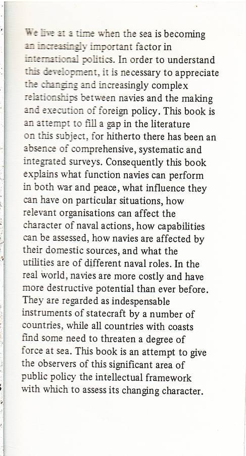 Navies and Foreign Policy - K Booth