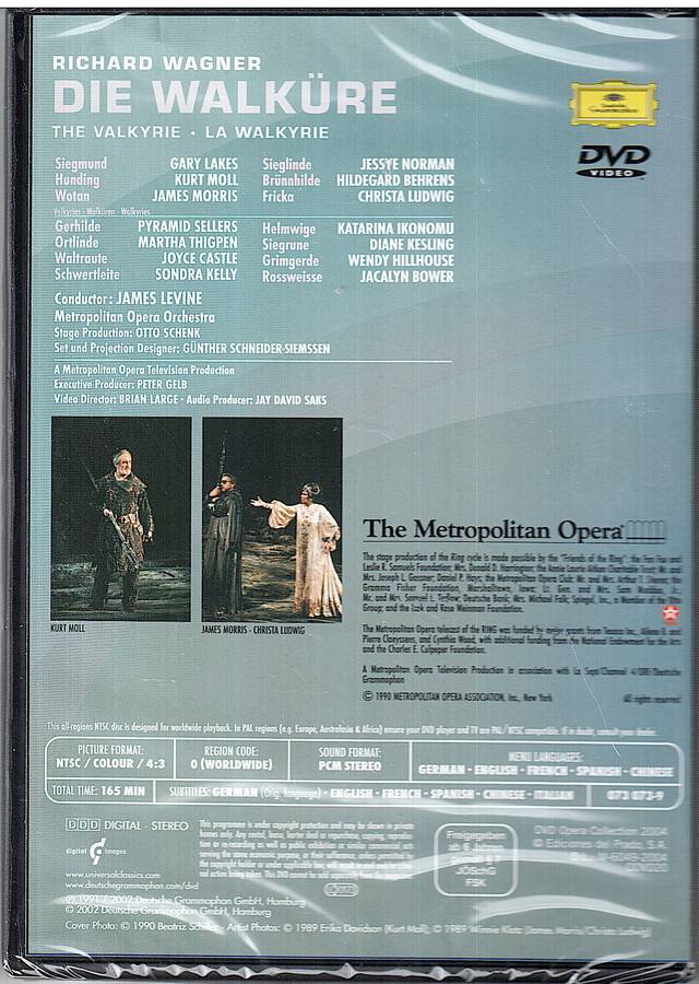 Wagner: Die Walkure - Hildegard Behrens, Jessye Norman, Metropolitan Opera, James Levine Pt2 DVD