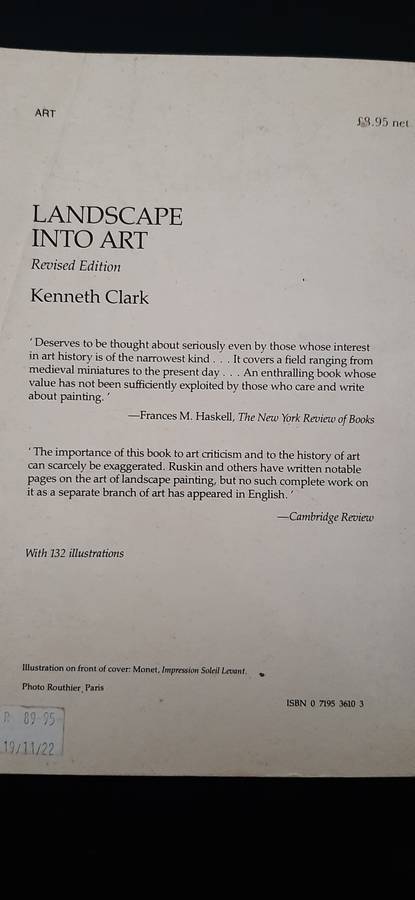 Kenneth Clark. Landscape Into Art
