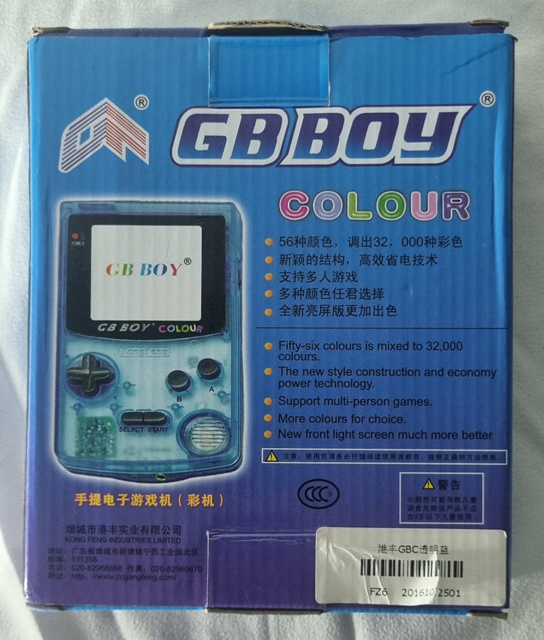 Gb boy colour game console (Boxed)