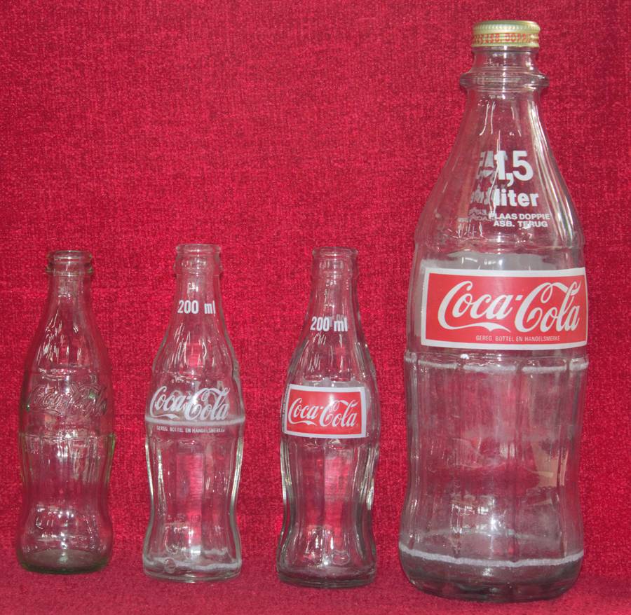Coca Cola Bottles x 4