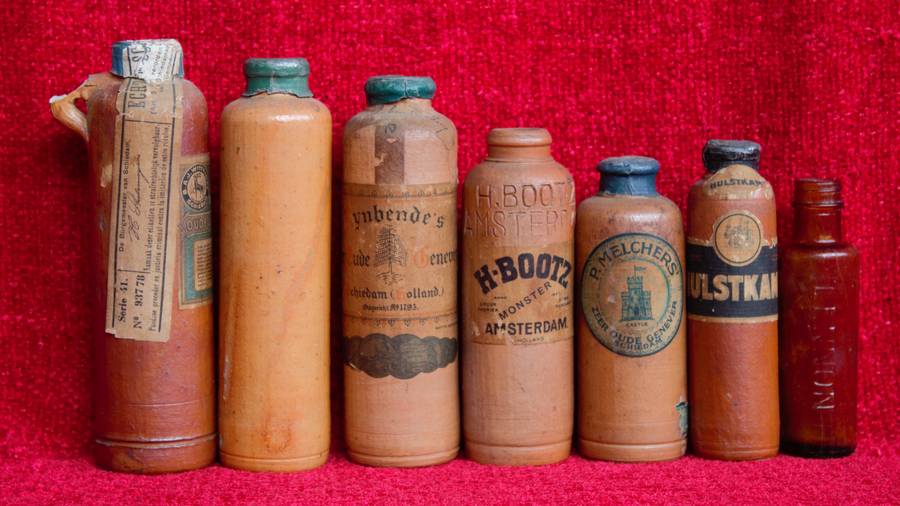 Vintage Liquor Bottles & 1 x Lennon Medicine Bottle