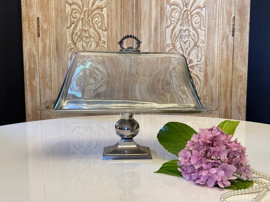 Elegant Designer Tiered Statement Display with Glass Dome