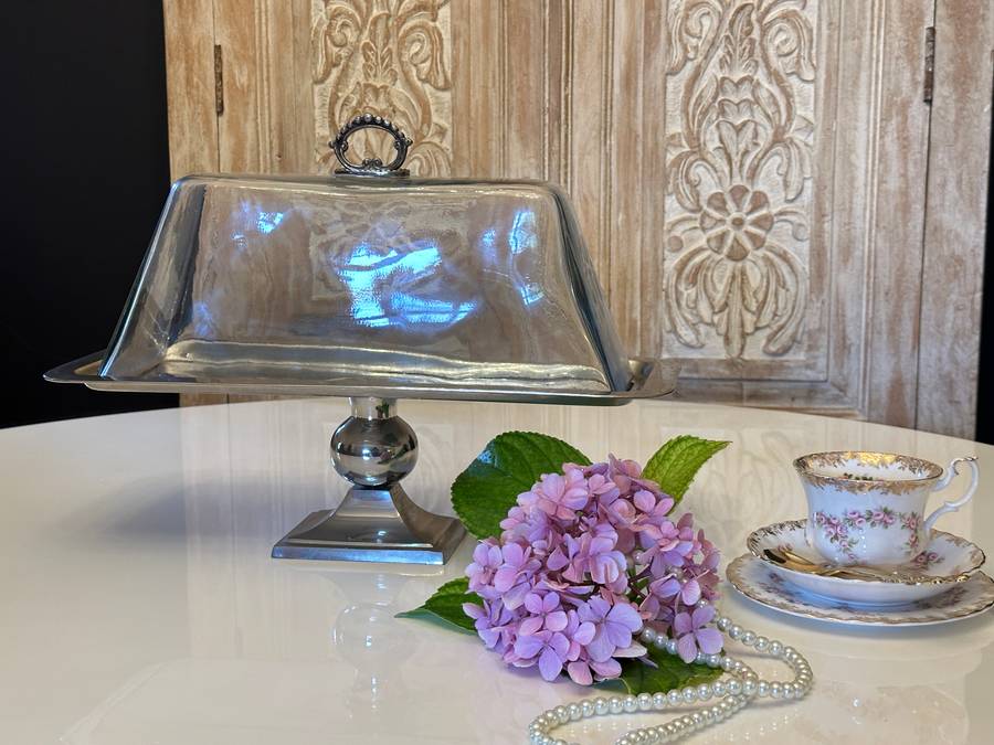 Elegant Designer Tiered Statement Display with Glass Dome