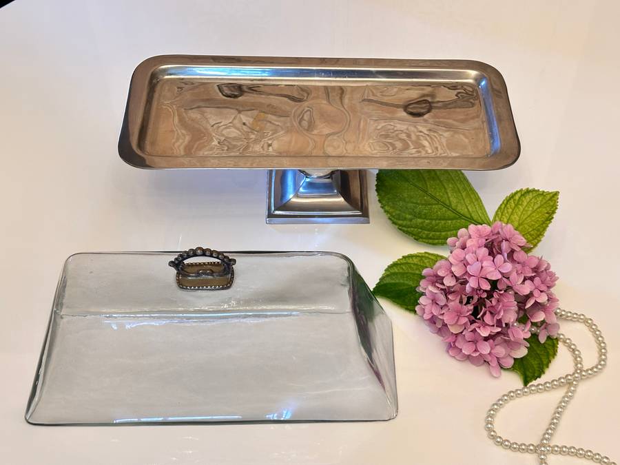 Elegant Designer Tiered Statement Display with Glass Dome