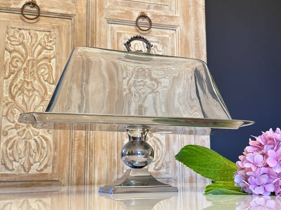 Elegant Designer Tiered Statement Display with Glass Dome