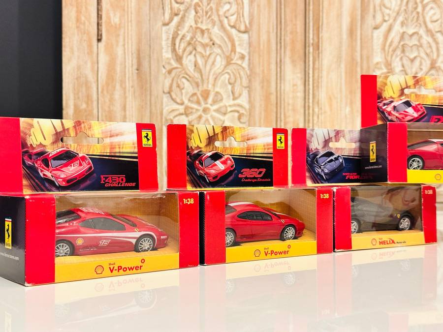 Complete Set of Vintage Ferrari Collectable Model Cars In Original Box