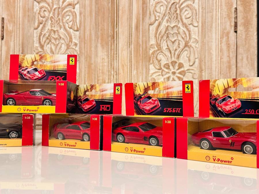 Complete Set of Vintage Ferrari Collectable Model Cars In Original Box