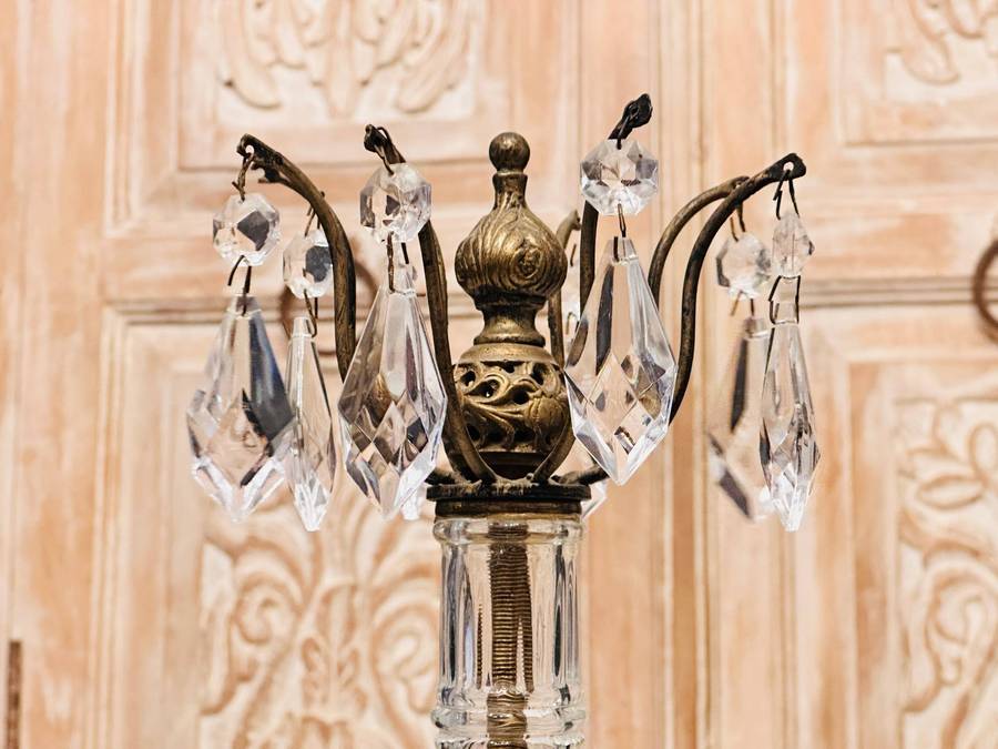 Vintage Exquisite Large Crystal Statement Candelabra