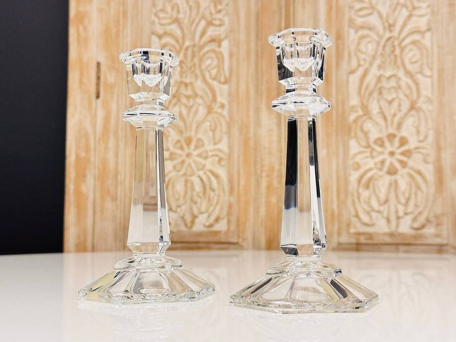 Exquisite Vintage Austrian Crystal Candle Holders