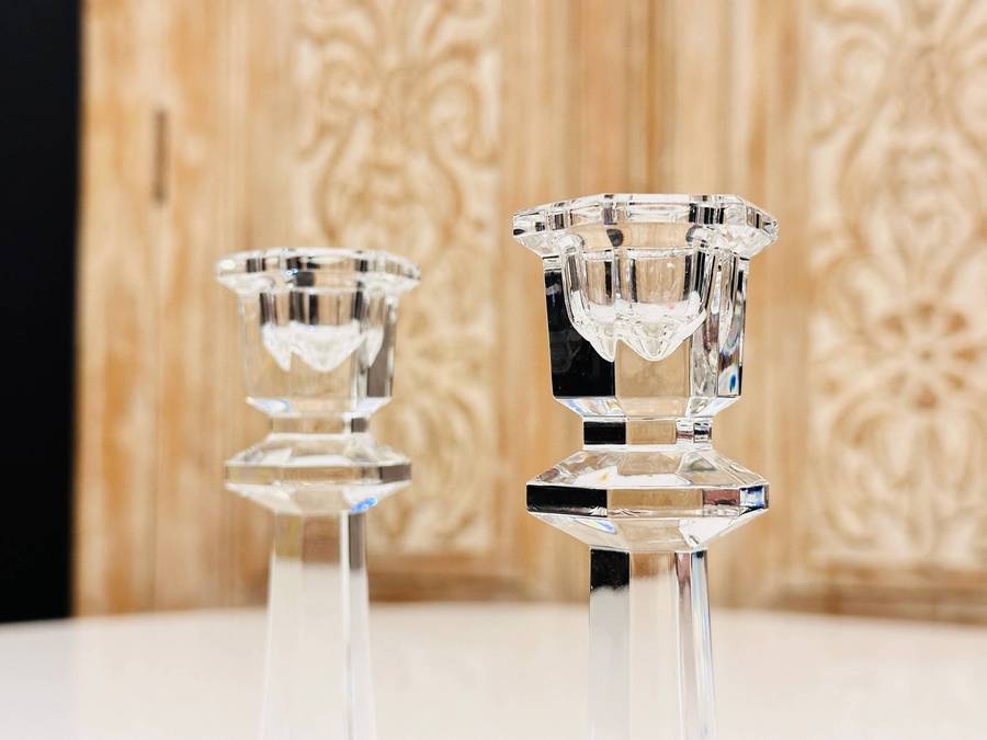 Exquisite Vintage Austrian Crystal Candle Holders