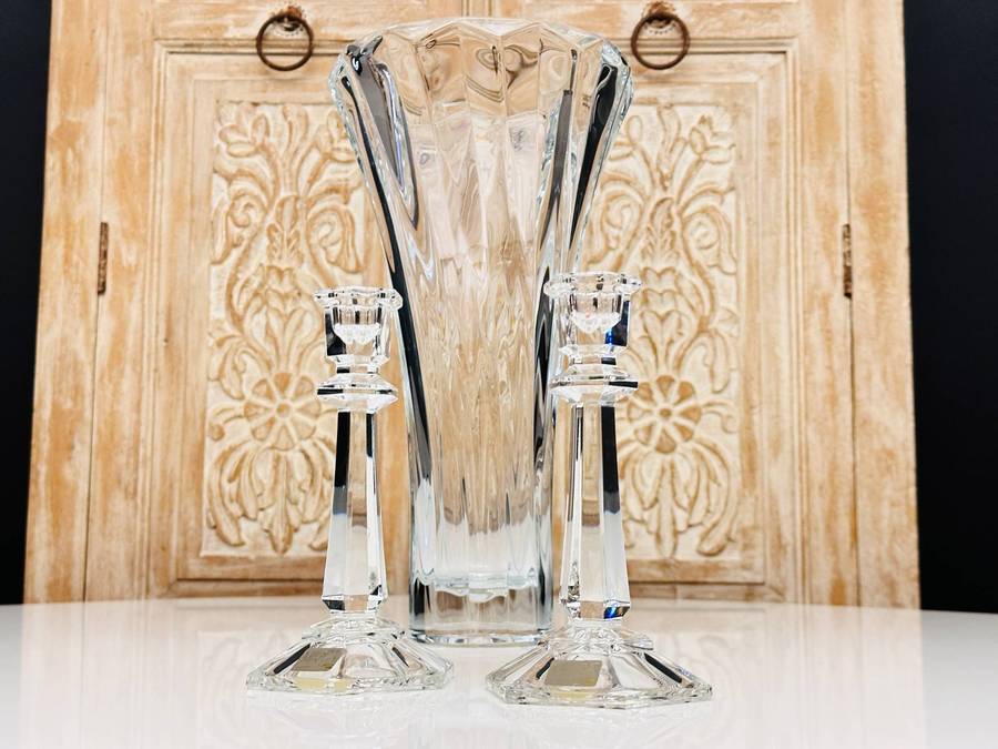 Exquisite Vintage Austrian Crystal Candle Holders