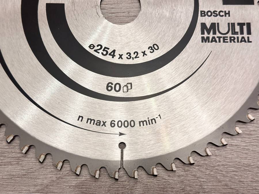 BOSCH Saw Blade 254X30mm Top Precision for Multi-Material