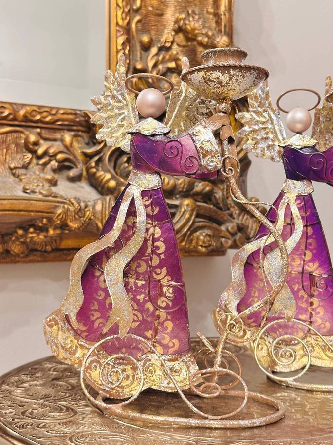 Exquisite Statement Angel Candle Holder Set