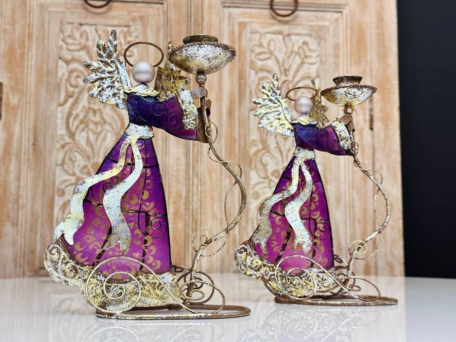 Exquisite Statement Angel Candle Holder Set