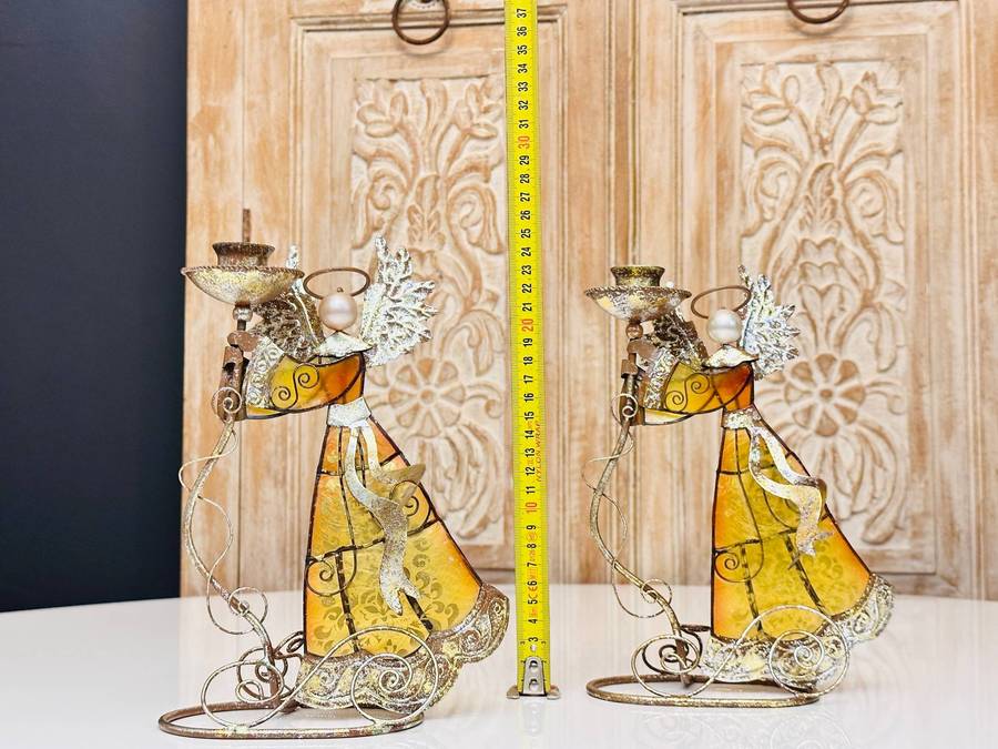 Exquisite Statement Angel Candle Holder Set