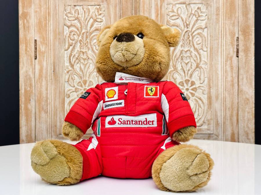 Official Scuderia Ferrari Large Vintage Collectable F1 Team Teddy Bear