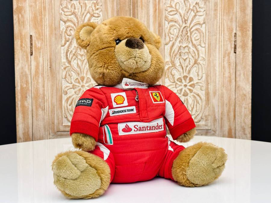 Official Scuderia Ferrari Large Vintage Collectable F1 Team Teddy Bear
