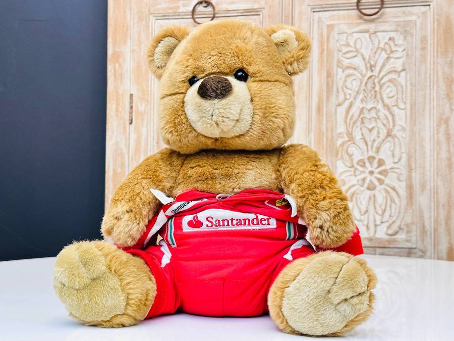 Official Scuderia Ferrari Large Vintage Collectable F1 Team Teddy Bear