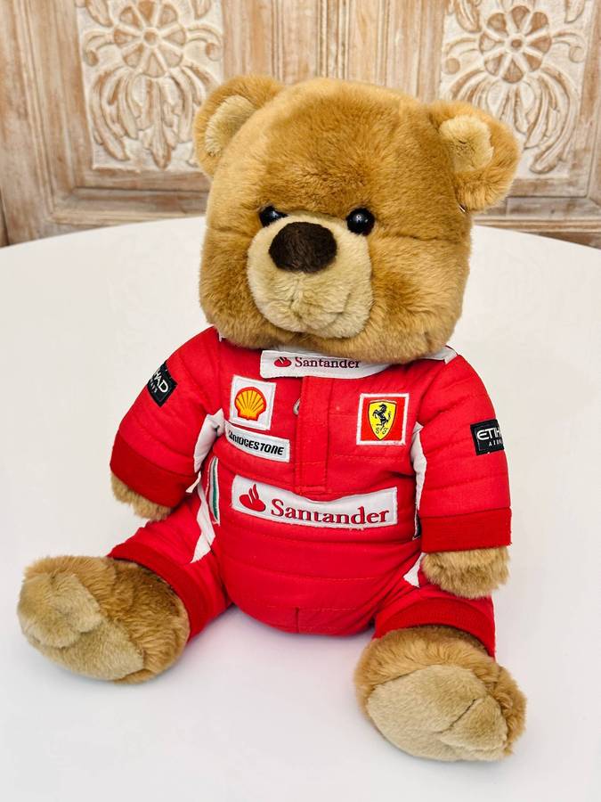 Official Scuderia Ferrari Large Vintage Collectable F1 Team Teddy Bear