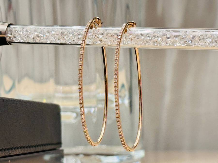 18ct Gold & Diamond Statement Earrings