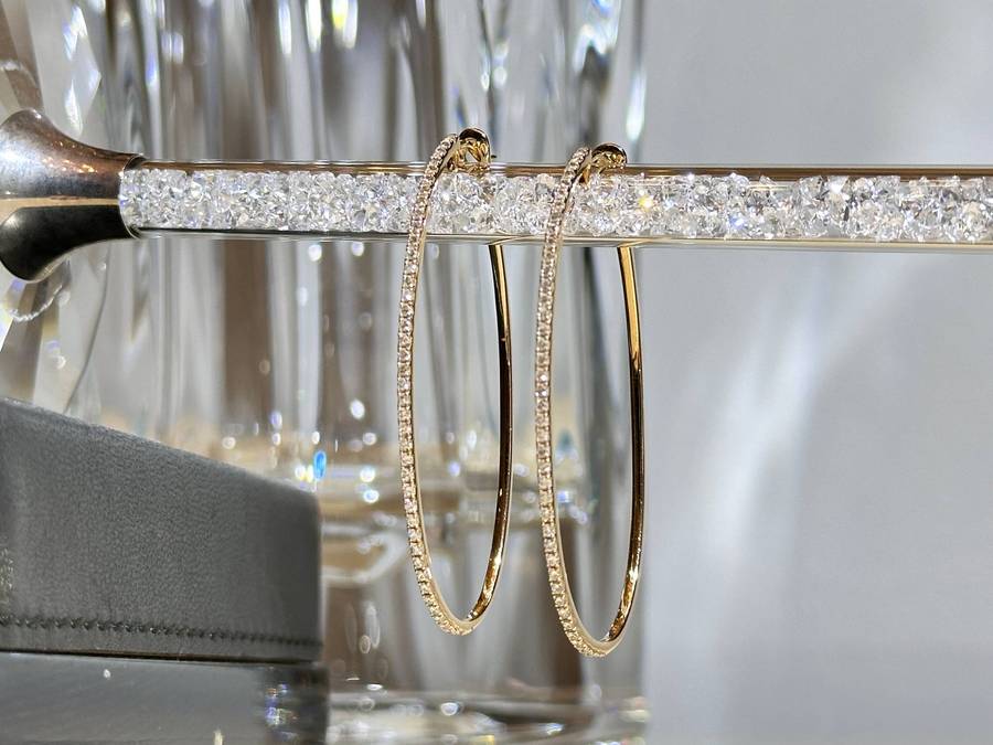 18ct Gold & Diamond Statement Earrings