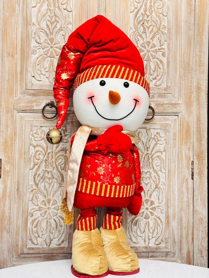 Statement 1.6m Life Size Snowman with Ringing Bell